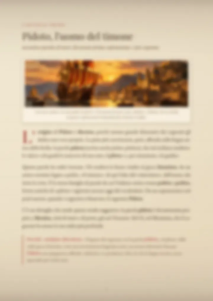 Una pagina del PDF sul cognome Pidoto, sfocata
