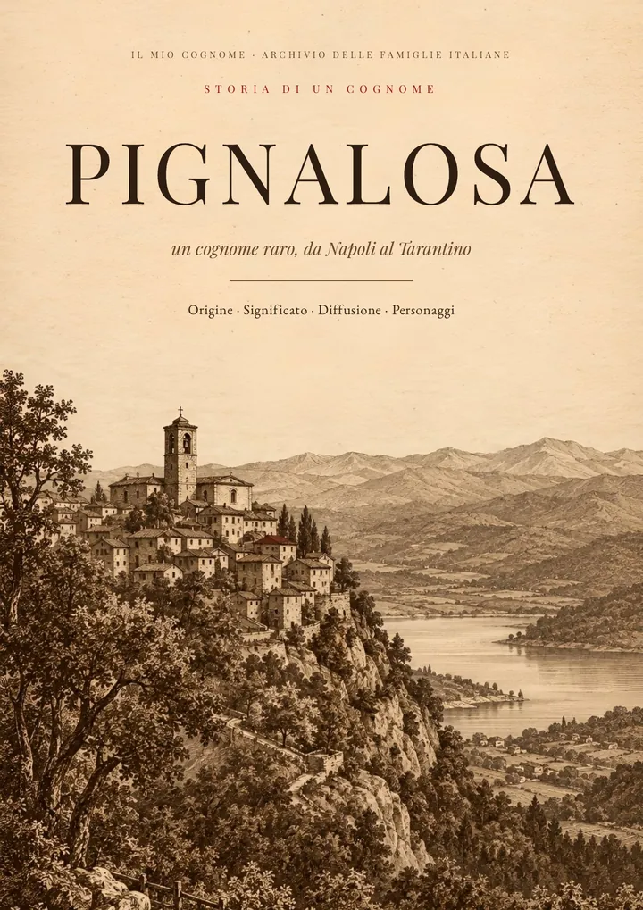 Copertina del PDF sul cognome Pignalosa
