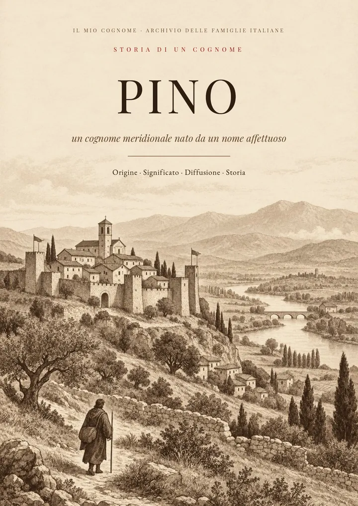Copertina del PDF sul cognome Pino