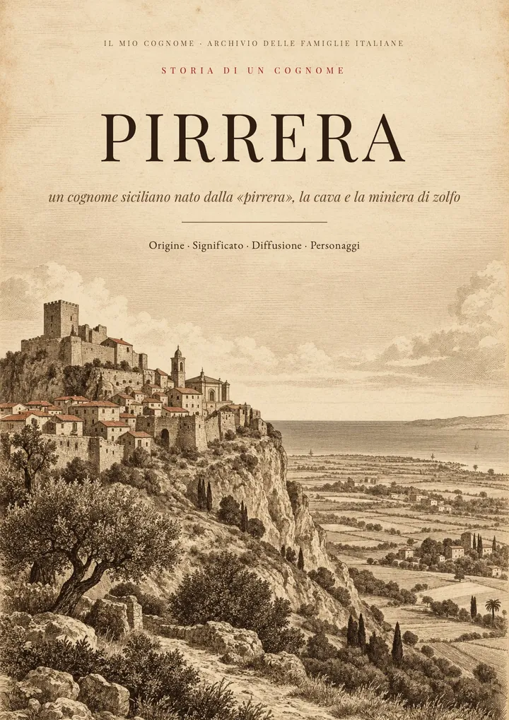 Copertina del PDF Storia del cognome Pirrera