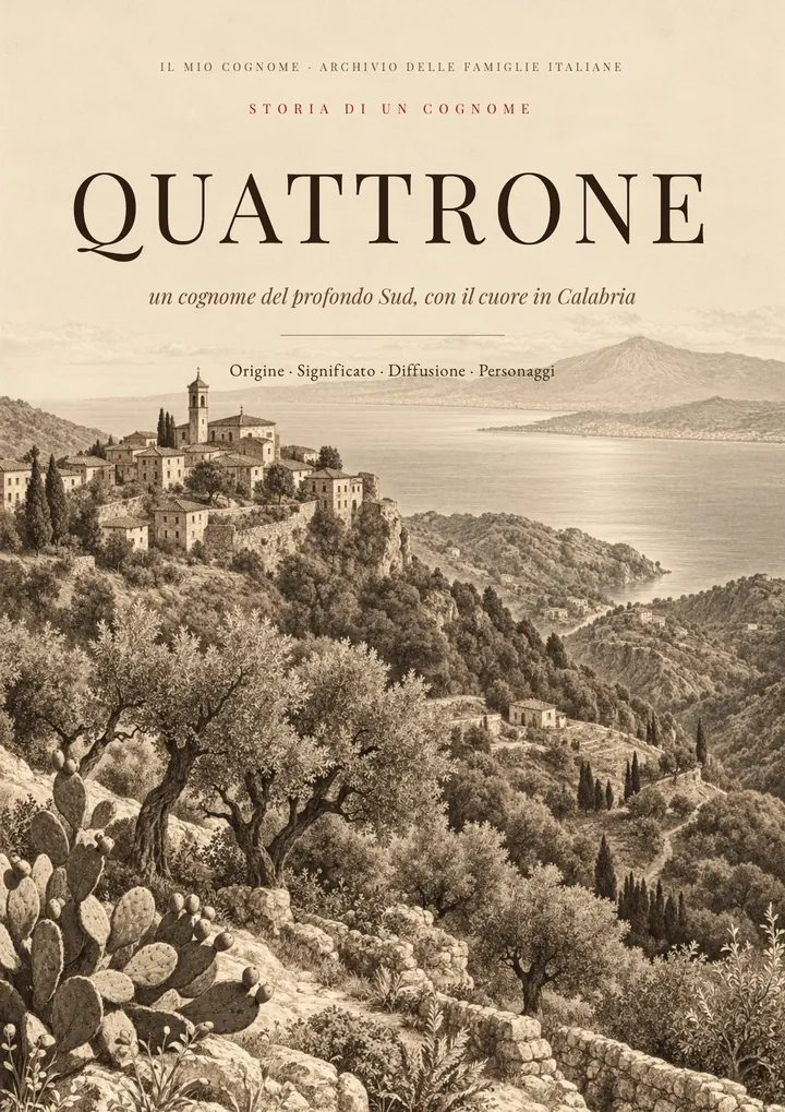 Copertina del PDF sul cognome Quattrone
