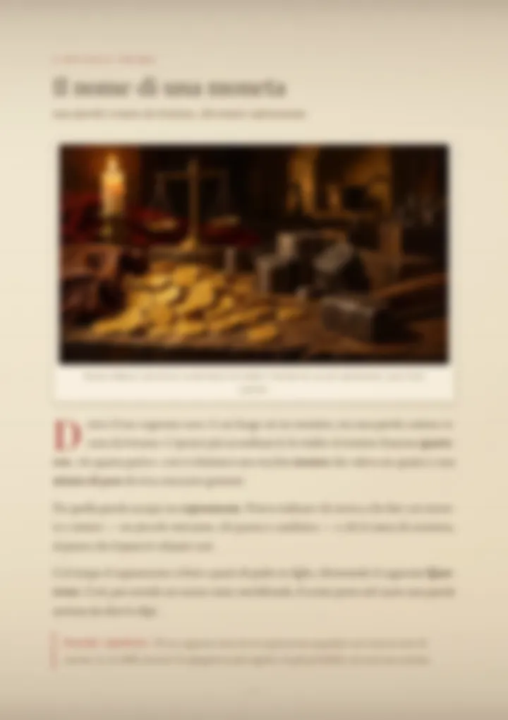 Una pagina del PDF sul cognome Quattrone, sfocata