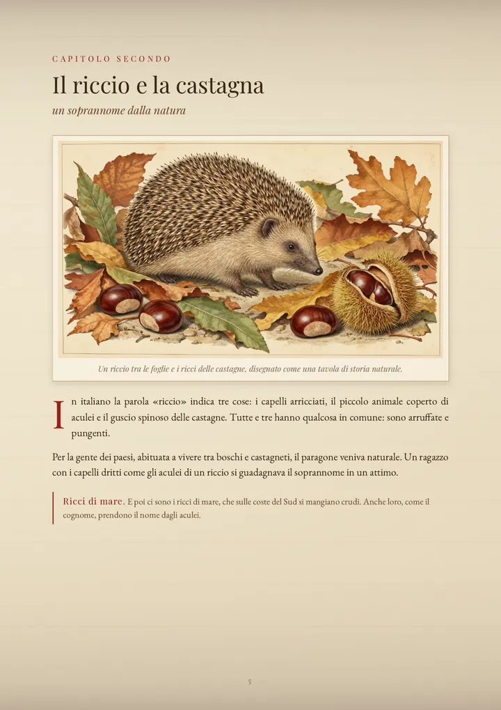 Una pagina del PDF sul cognome Ricci