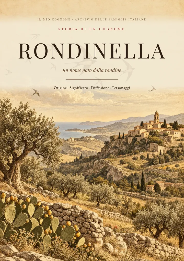 Copertina del PDF sul cognome Rondinella