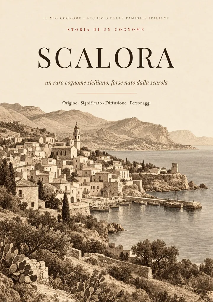 Copertina del PDF sul cognome Scalora