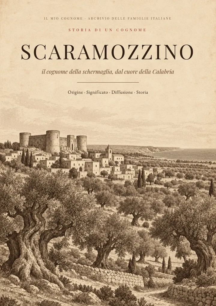 Copertina del PDF sul cognome Scaramozzino