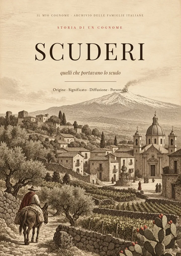 Copertina del PDF sul cognome Scuderi