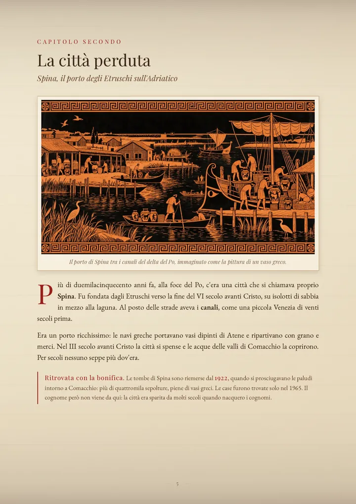 Una pagina del PDF sul cognome Spina