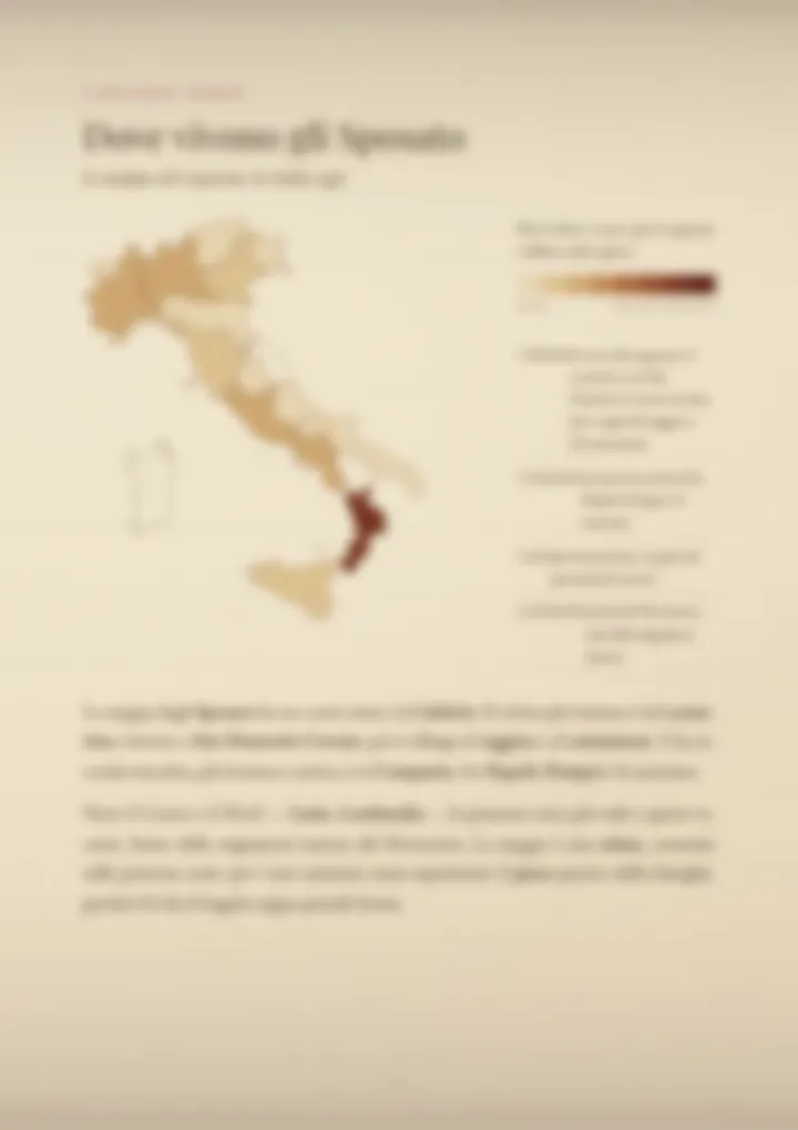 Una pagina del PDF sul cognome Sposato, sfocata