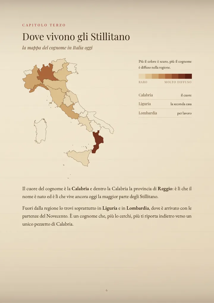 Una pagina del PDF sul cognome Stillitano
