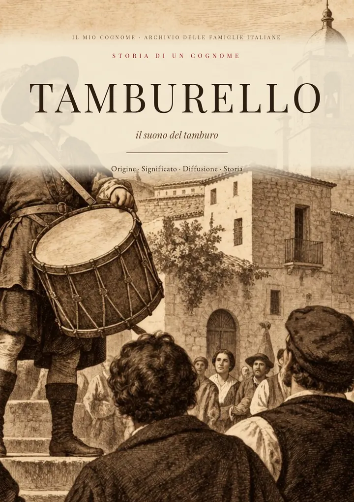 Copertina del PDF sul cognome Tamburello