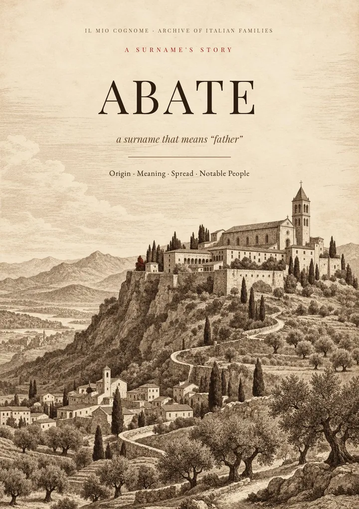 Cover of the PDF on the Abate surname