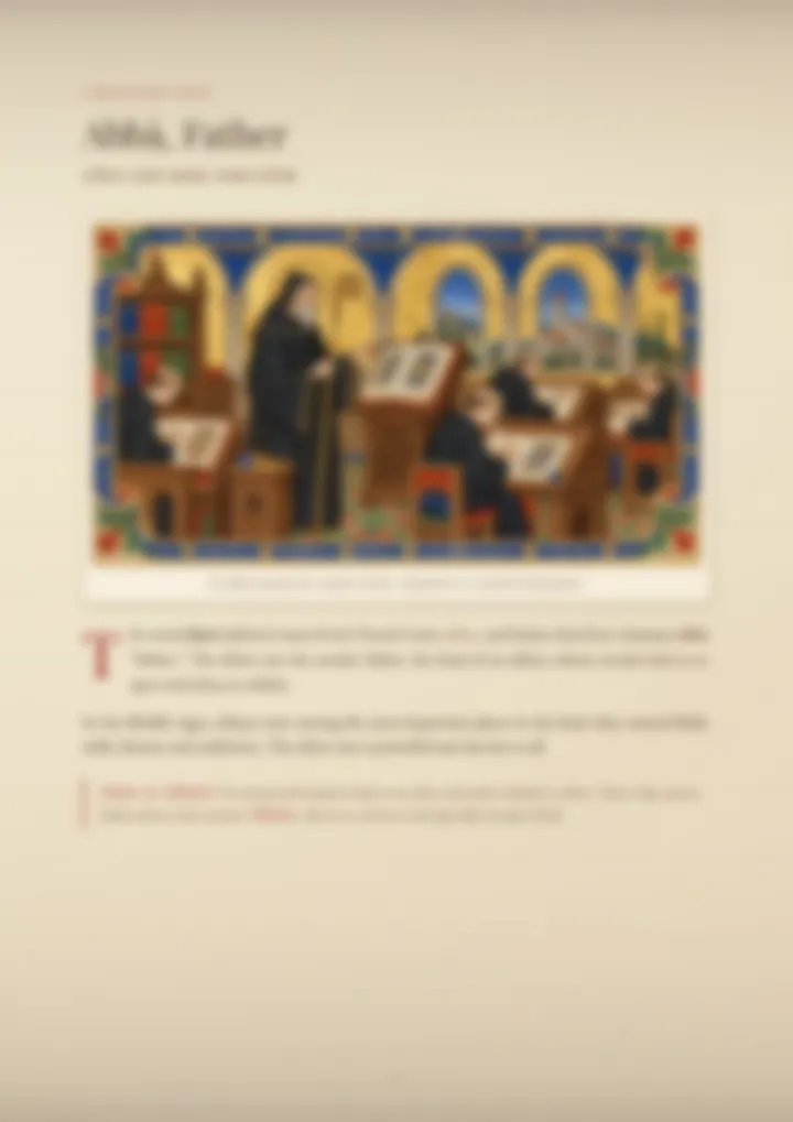 A blurred page from the PDF on the Abate surname