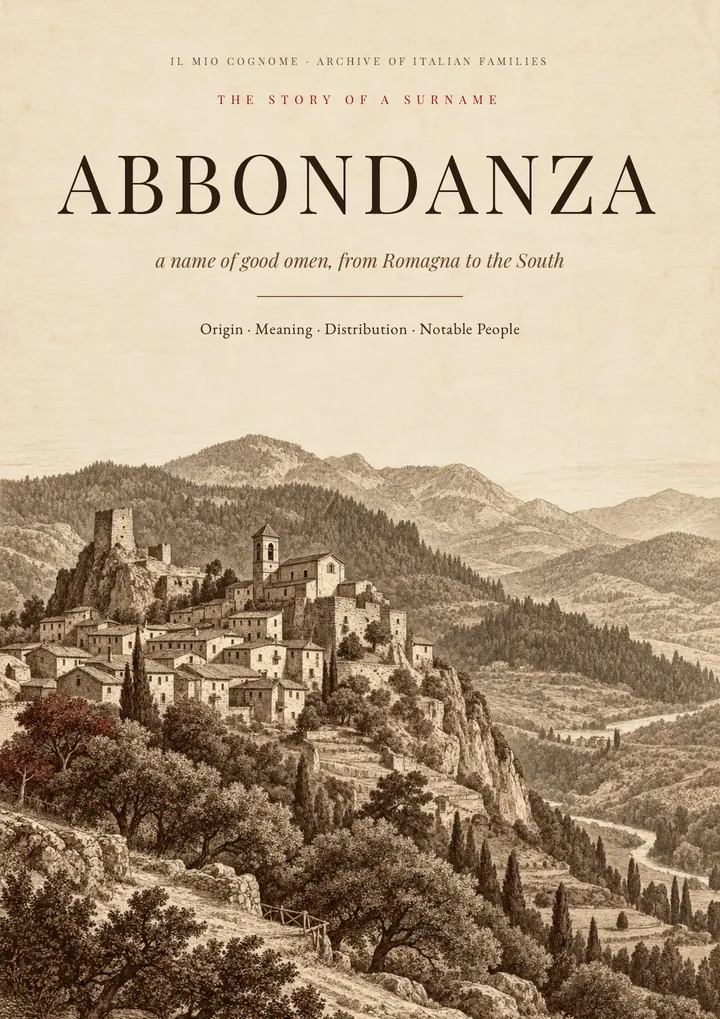 Cover of the PDF The Story of the Abbondanza Surname