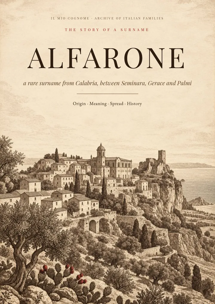Cover of the PDF on the Alfarone surname