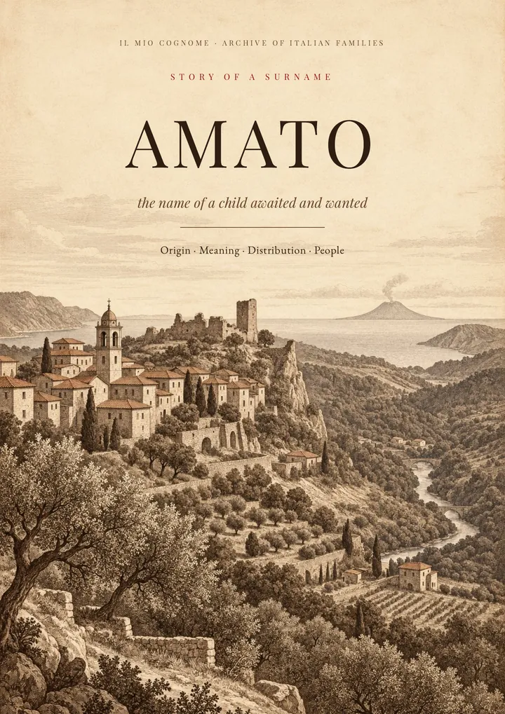 Cover of the PDF on the Amato surname