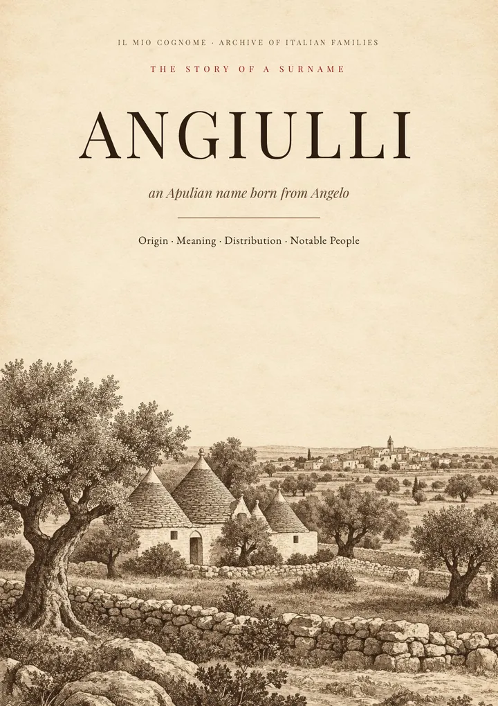 Cover of the PDF on the Angiulli surname