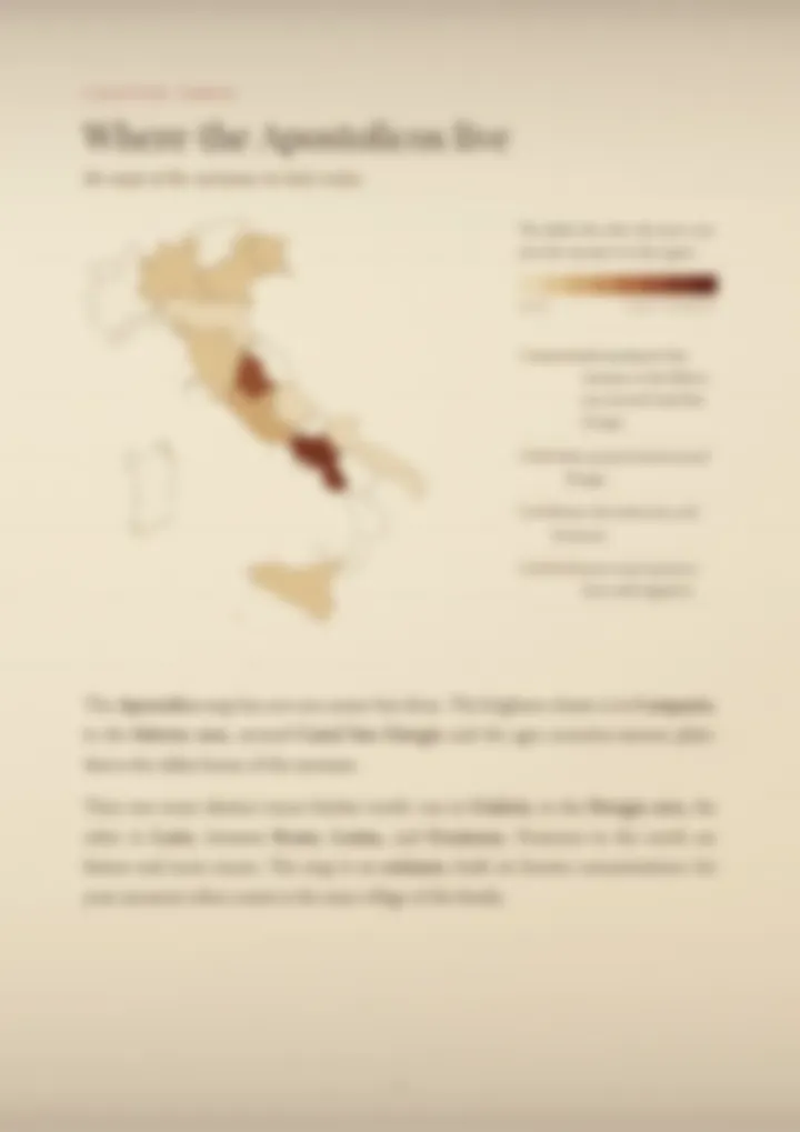 A blurred page from the PDF on the Apostolico surname