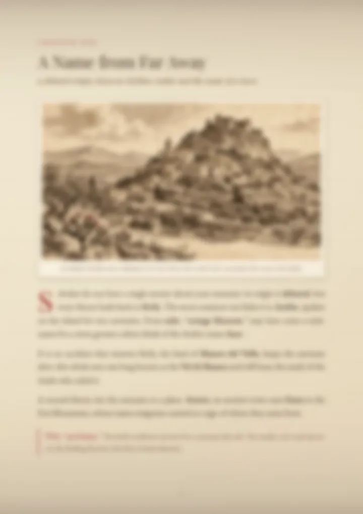 A blurred page from the PDF on the Asaro surname