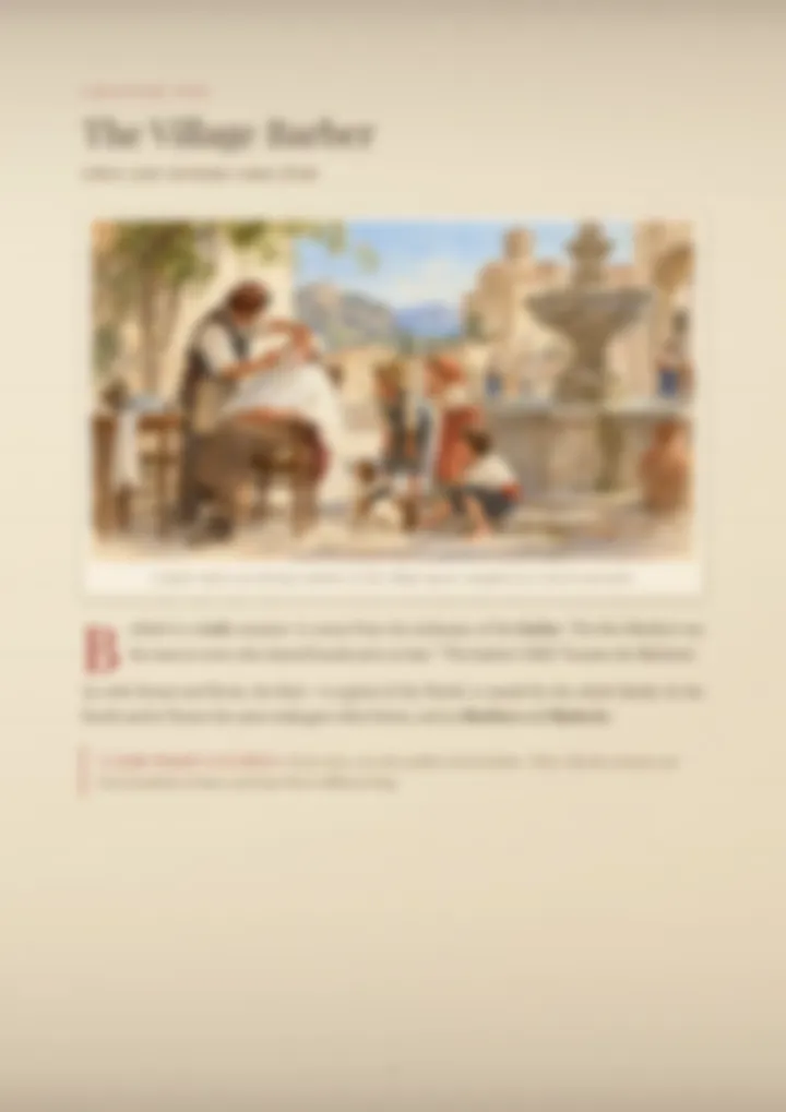 A blurred page from the PDF on the Barbieri surname