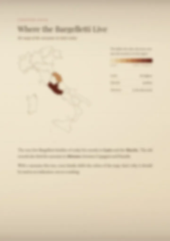 A blurred page from the PDF on the Bargelletti surname
