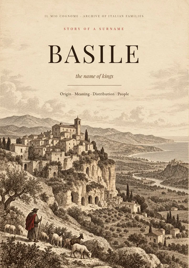 Cover of the PDF on the Basile surname