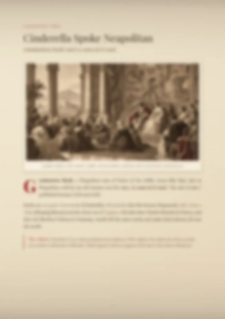 A blurred page from the PDF on the Basile surname