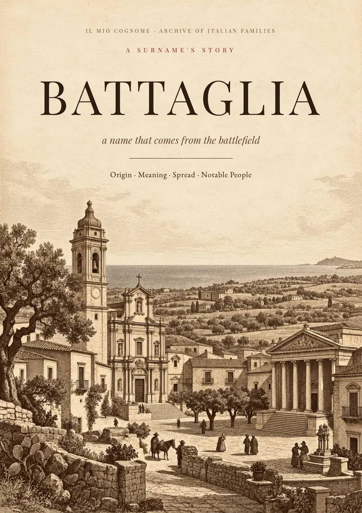 Cover of the PDF on the Battaglia surname