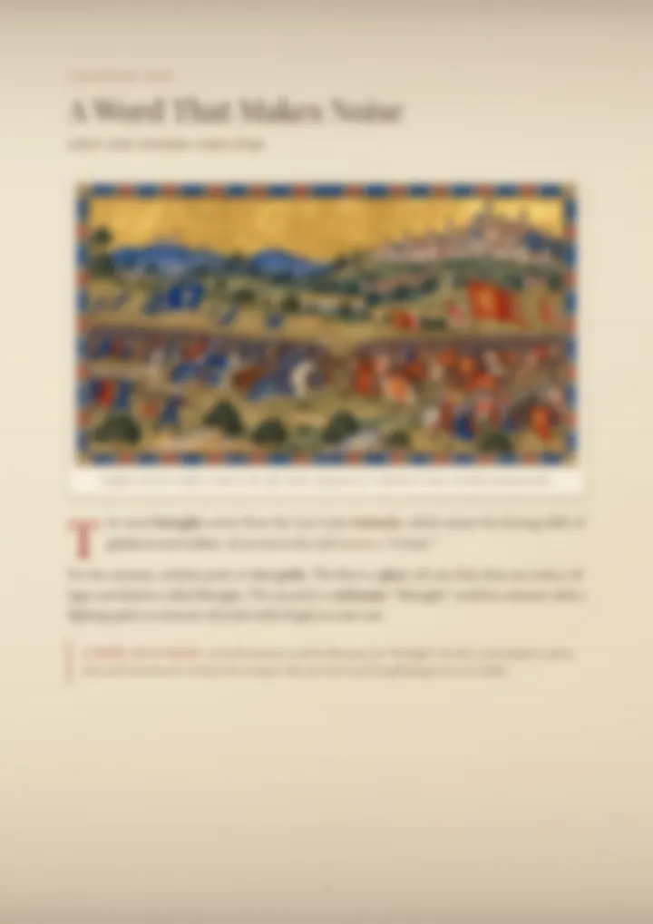 A blurred page from the PDF on the Battaglia surname