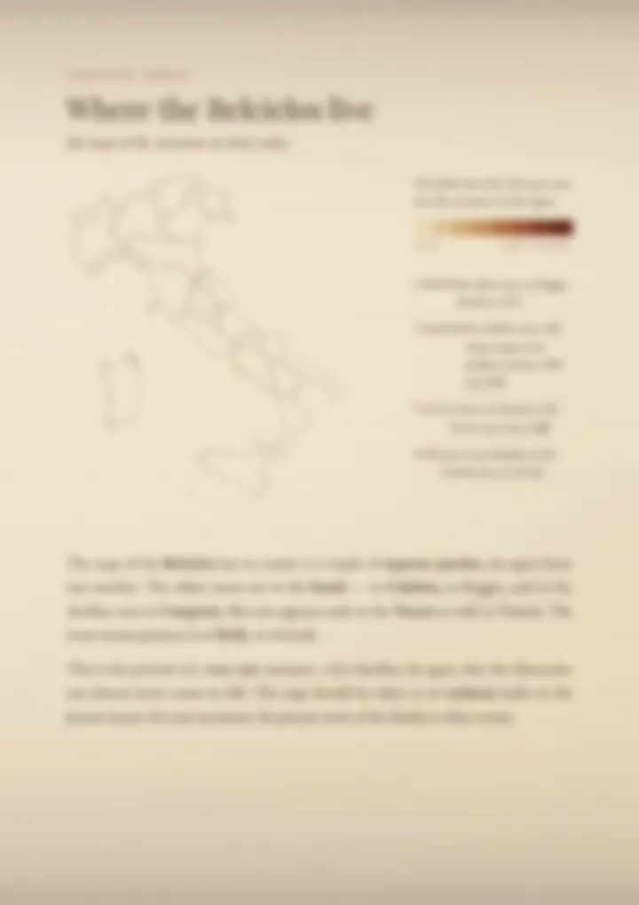 A blurred page from the PDF on the Belcielo surname