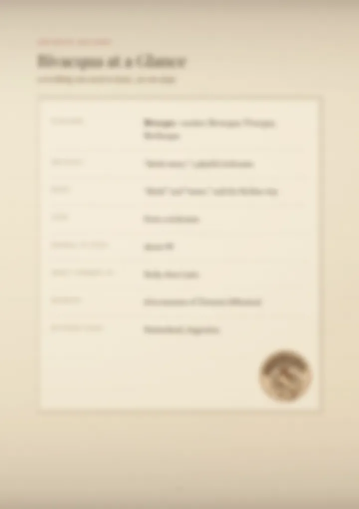 A blurred page from the PDF on the Bivacqua surname