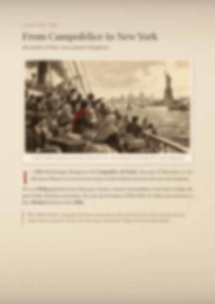A blurred page from the PDF on the Bongiorno surname