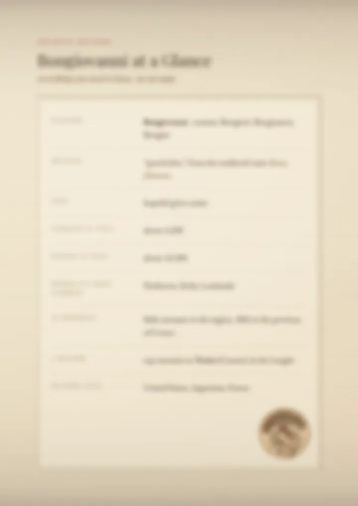 A blurred page from the PDF on the Bongiovanni surname