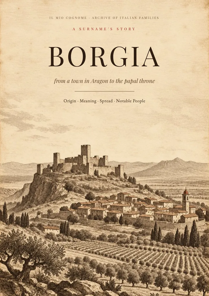 Cover of the PDF on the Borgia surname