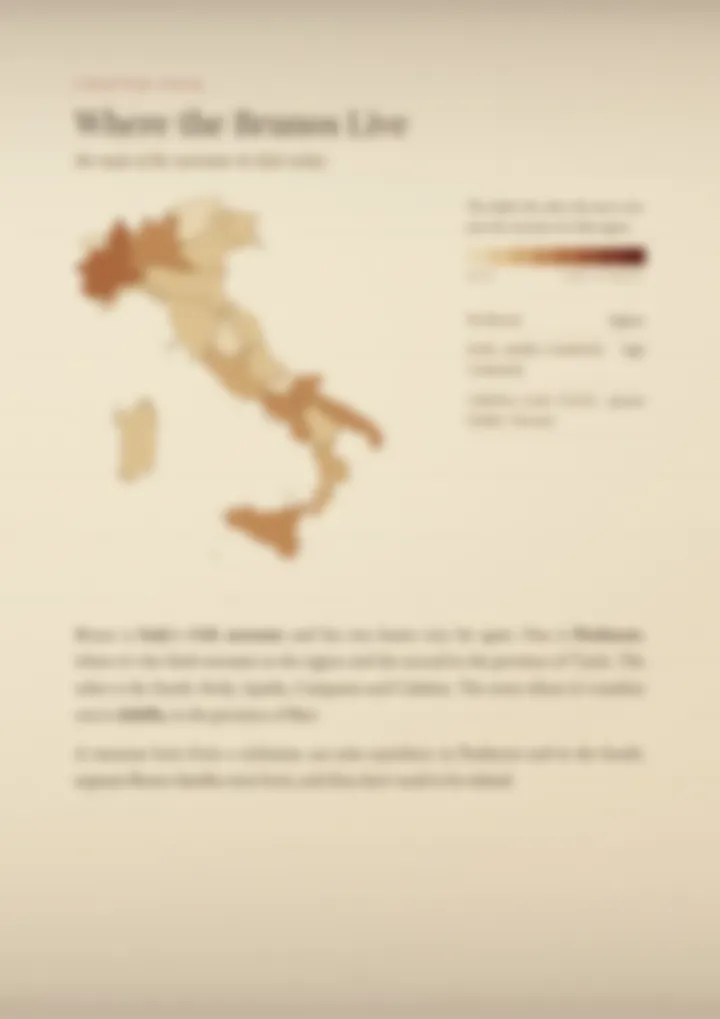 A blurred page from the PDF on the Bruno surname