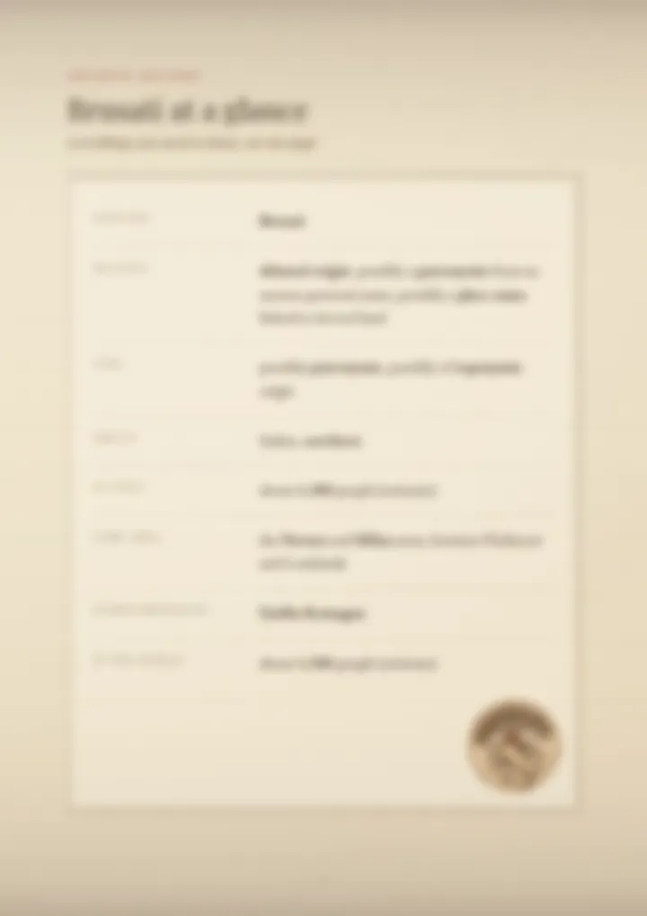 A blurred page from the PDF on the Brusati surname