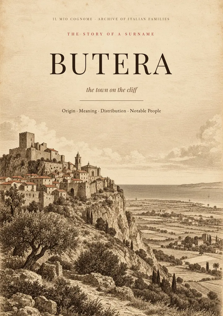 Cover of the PDF on the Butera surname