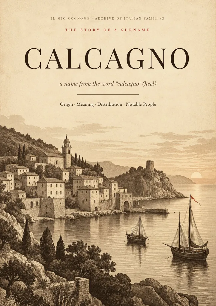 Cover of the PDF on the Calcagno surname