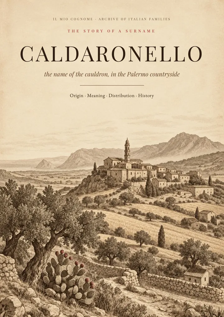 Cover of the PDF The Story of the Caldaronello Surname