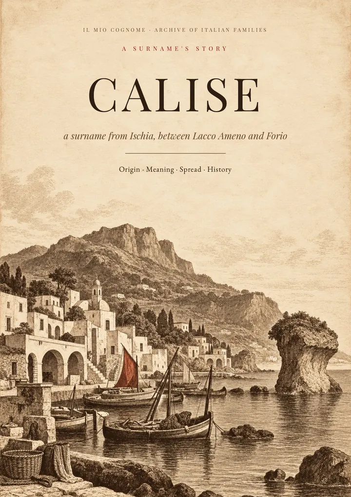 Cover of the PDF on the Calise surname