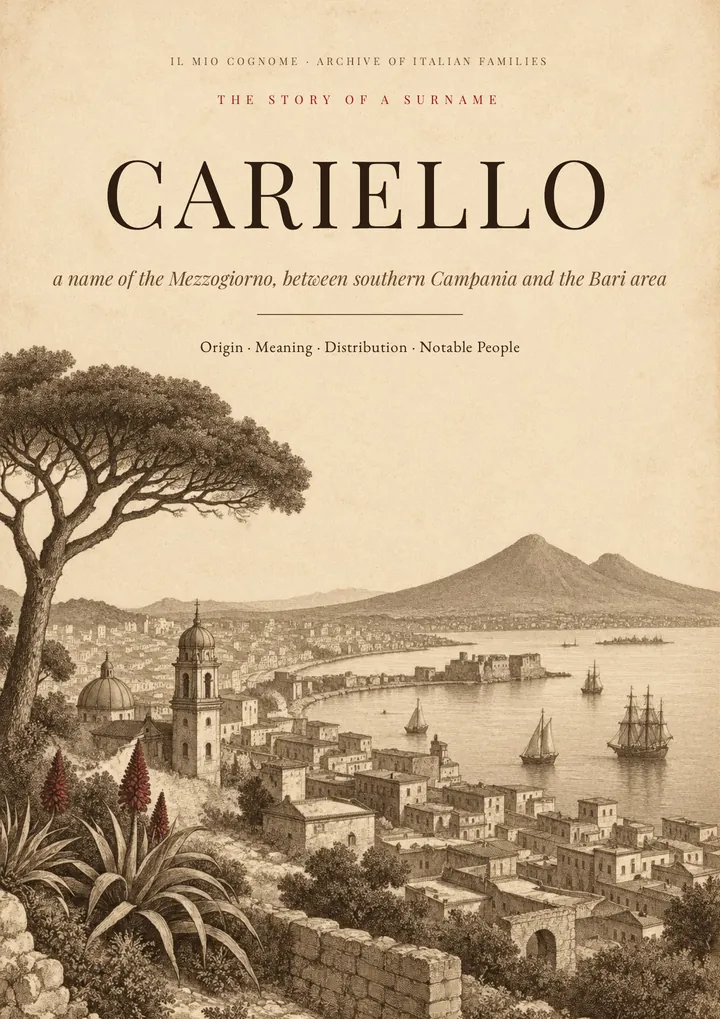 Cover of the PDF on the Cariello surname