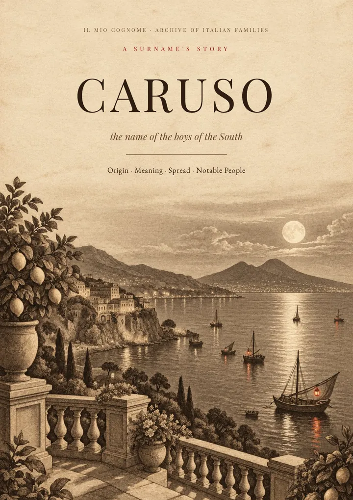 Cover of the PDF on the Caruso surname
