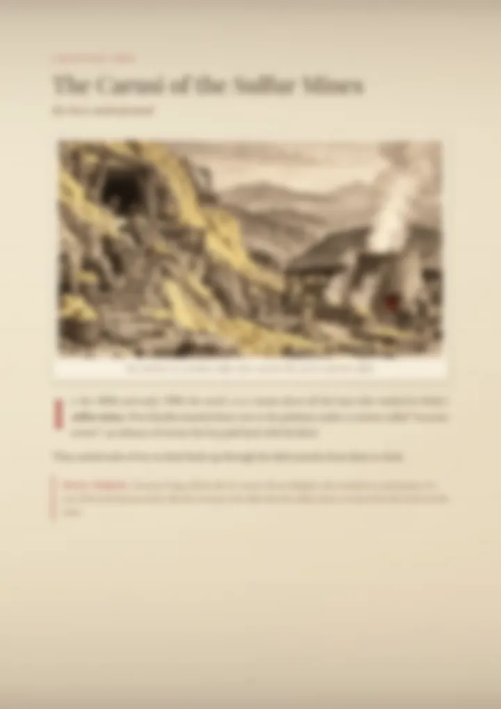 A blurred page from the PDF on the Caruso surname
