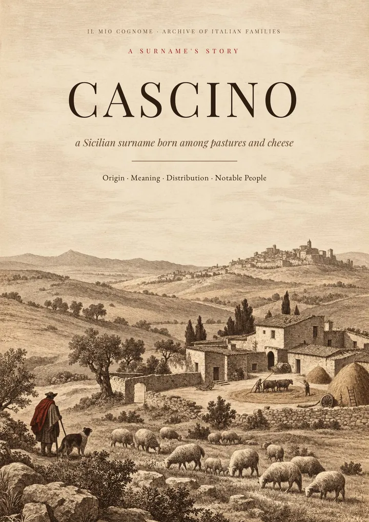 Cover of the PDF on the Cascino surname