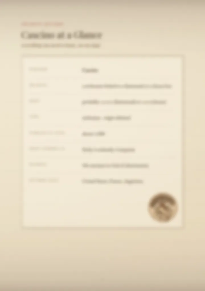 A blurred page from the PDF on the Cascino surname