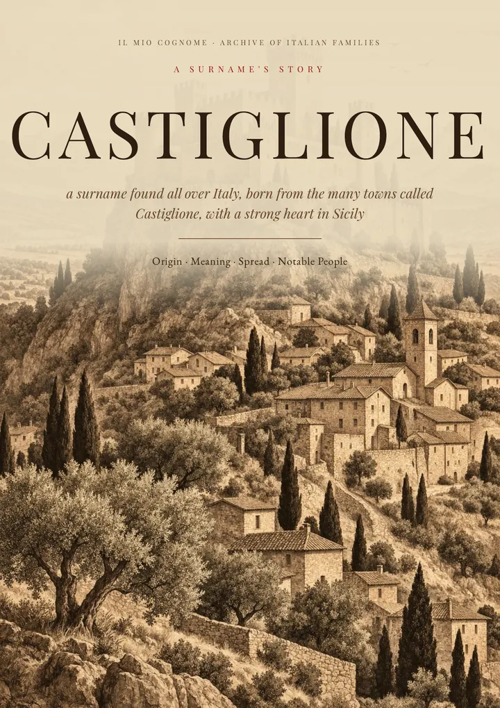 Cover of the PDF on the Castiglione surname