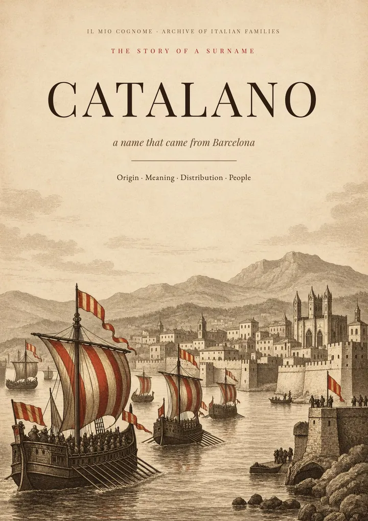 Cover of the PDF on the Catalano surname