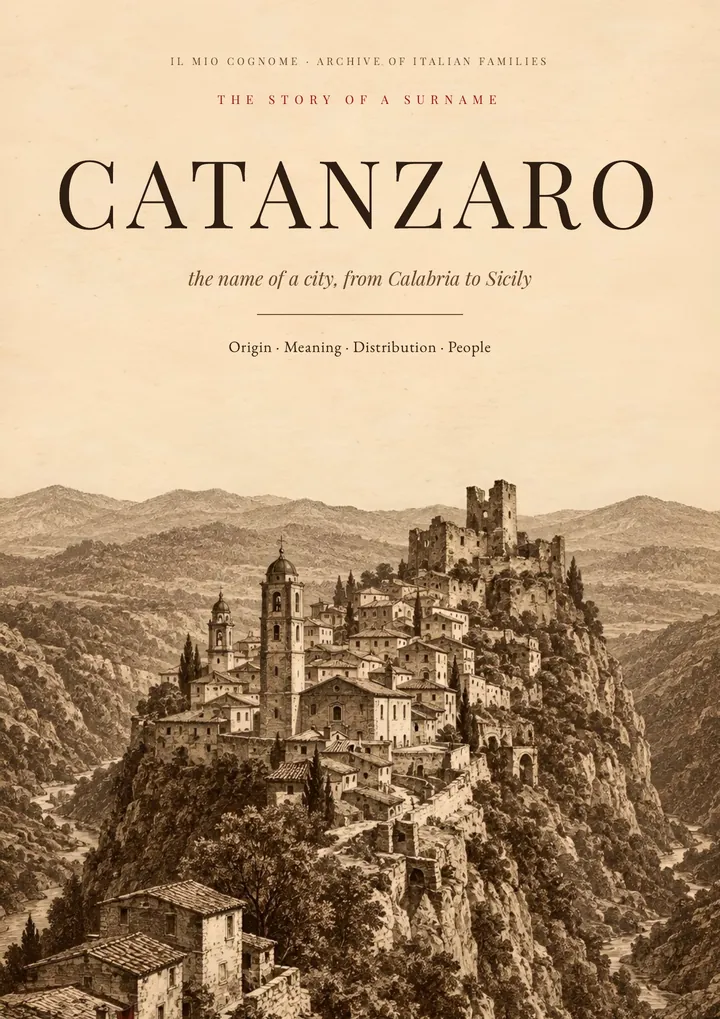 Cover of the PDF on the Catanzaro surname