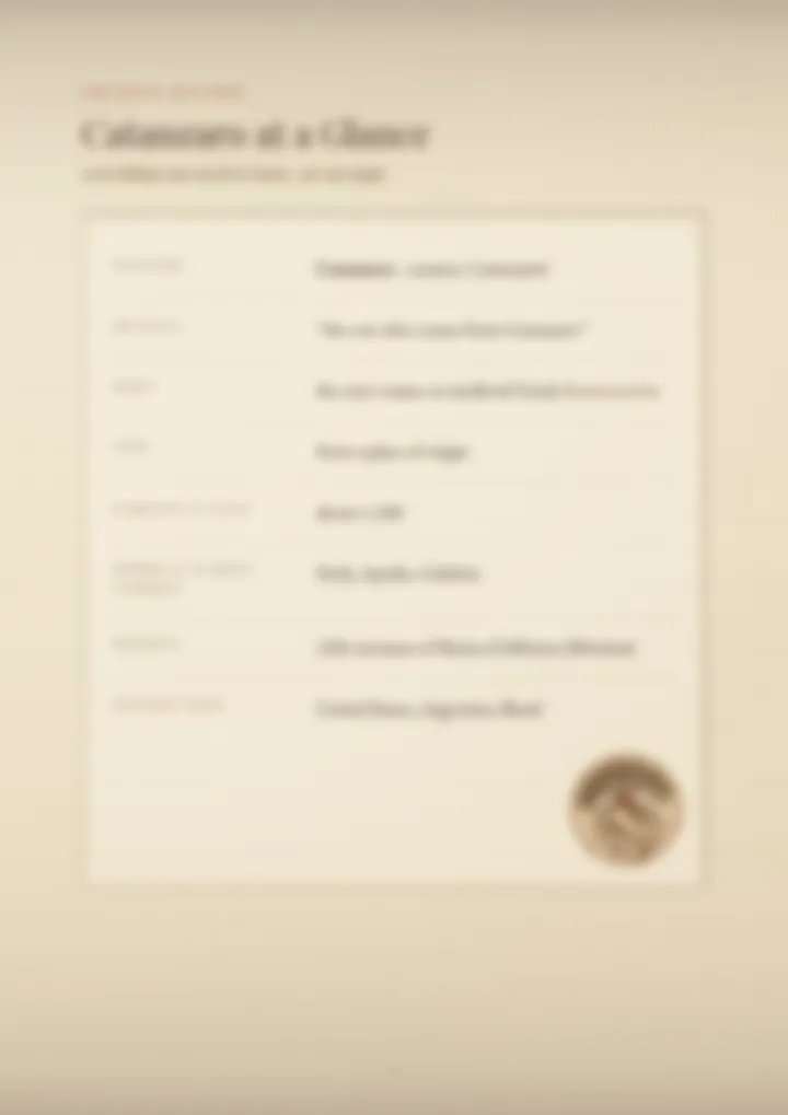A blurred page from the PDF on the Catanzaro surname