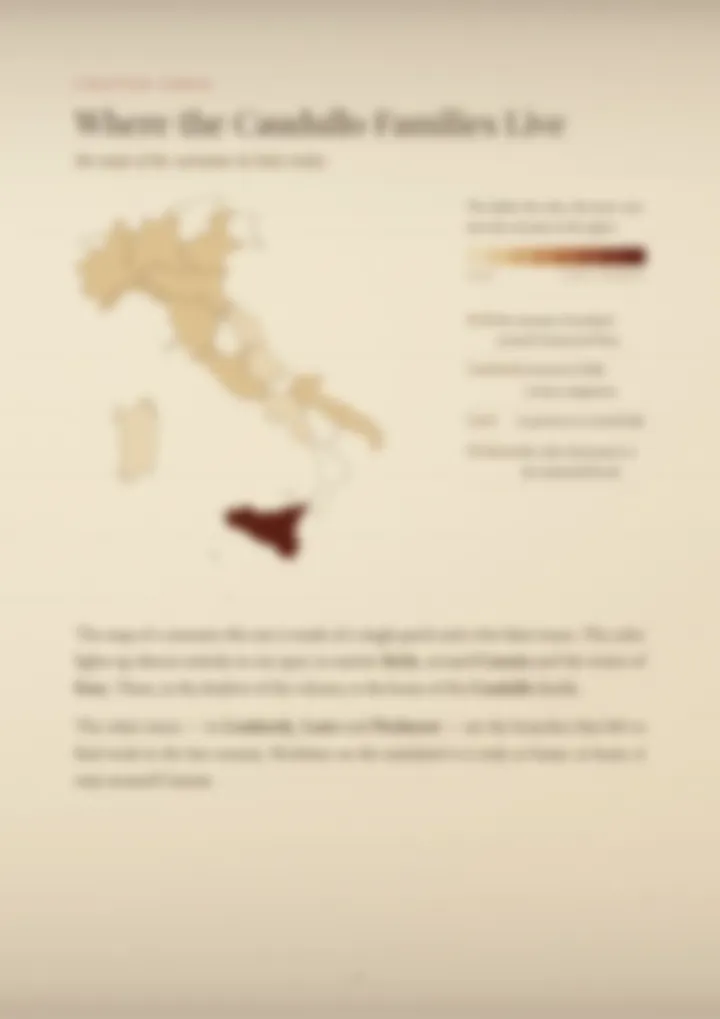 A blurred page from the PDF on the Caudullo surname